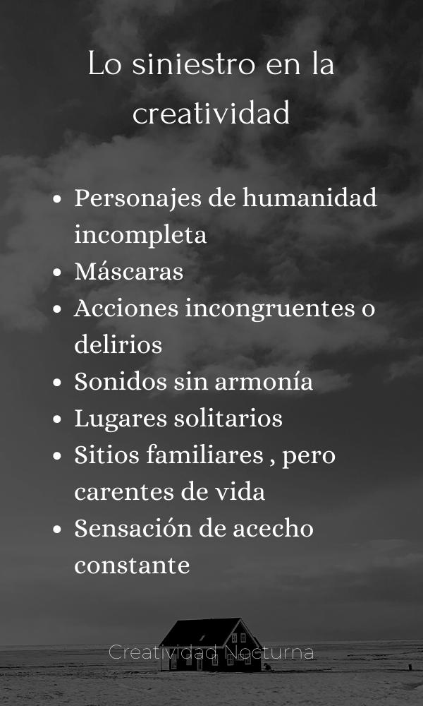 Lista Lo siniestro en la creatividad